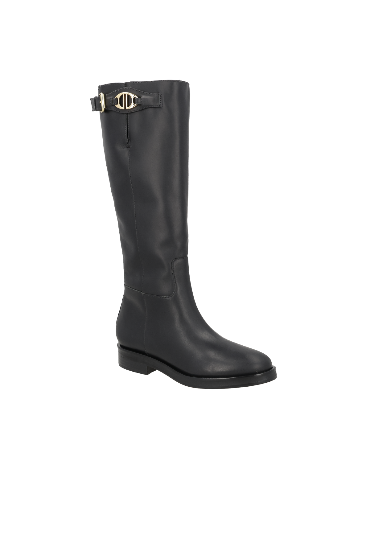 BOTA DE CANO LONGO MONTARIA EM COURO PRETO