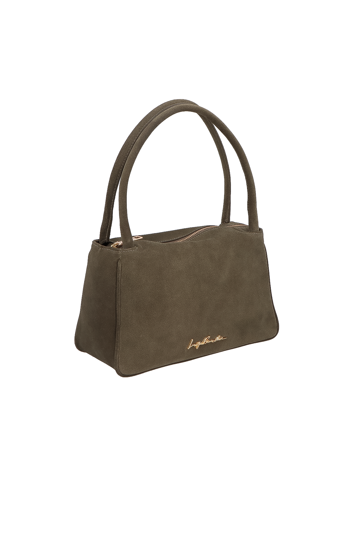 BOLSA MÉDIA EM CAMURÇA VERDE TOMILHO