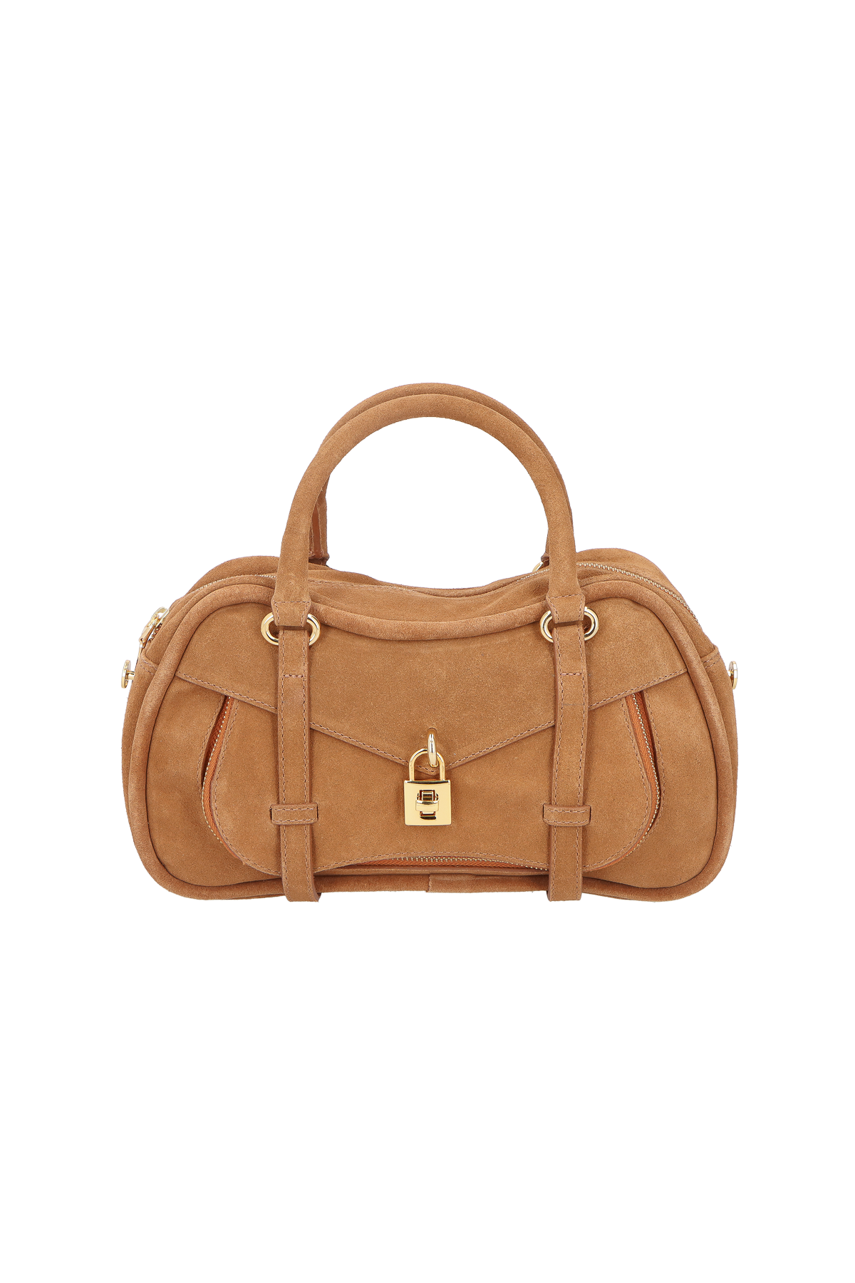 BOLSA CROSSBODY EM CAMURÇA CARAMELO GRANDE