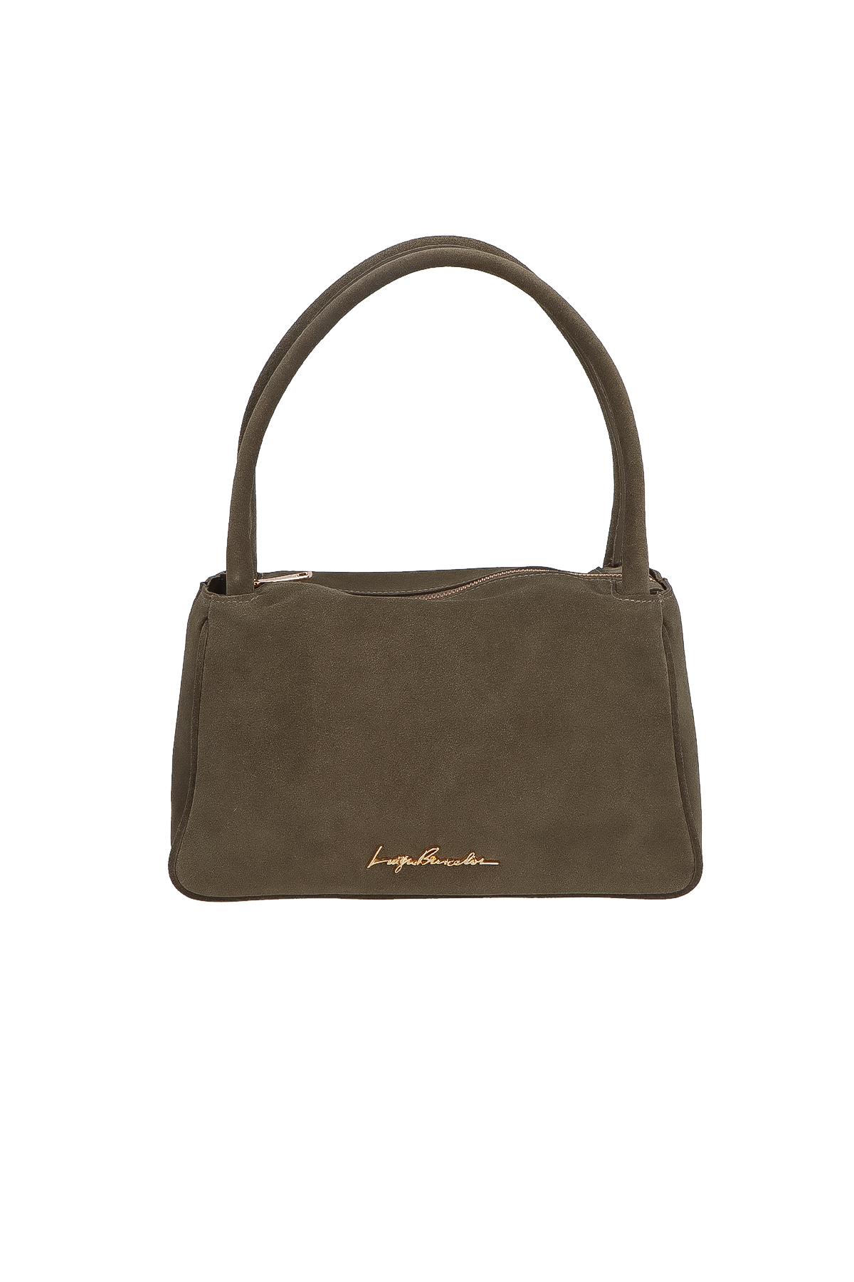 BOLSA MÉDIA EM CAMURÇA VERDE TOMILHO
