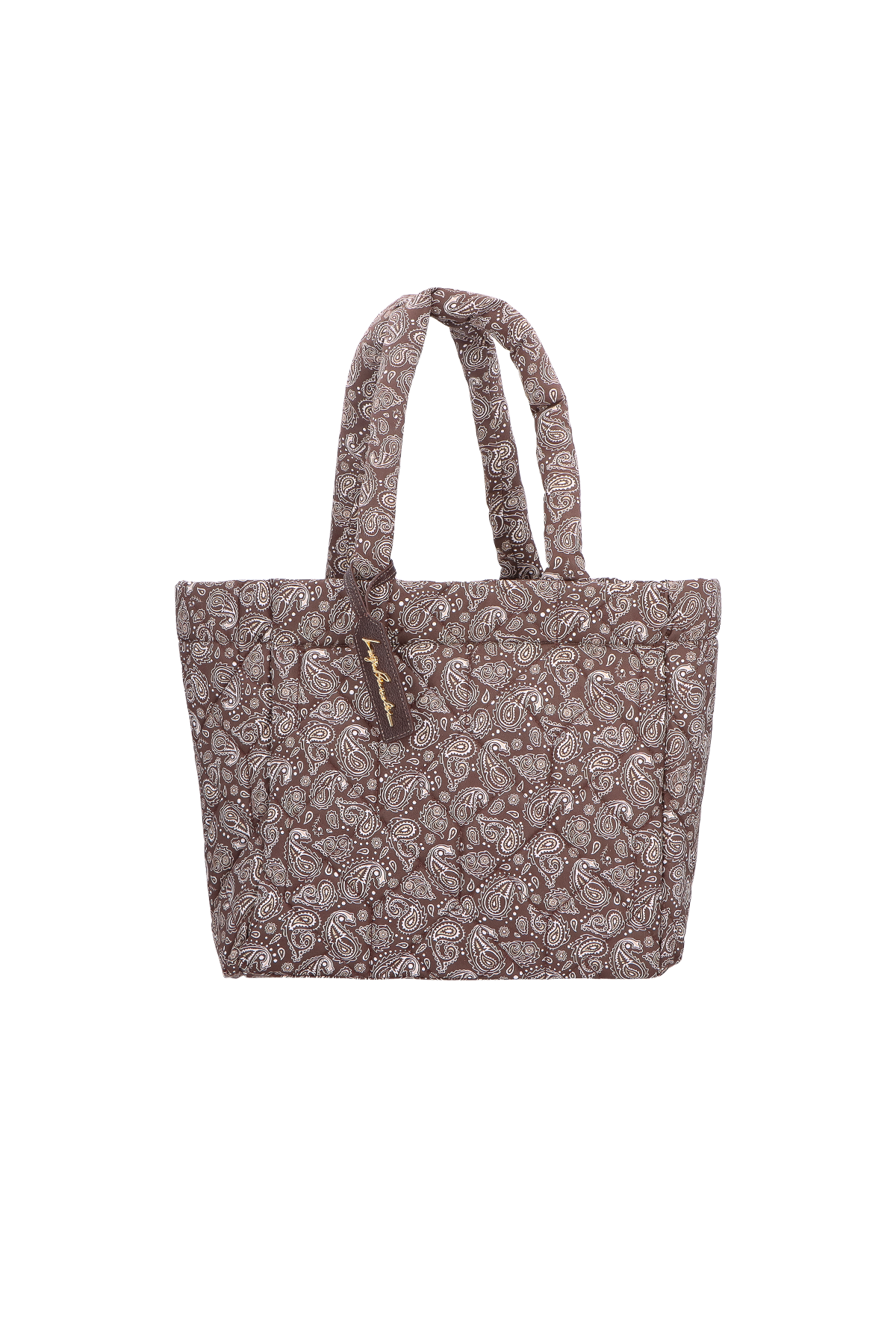 BOLSA GRANDE DE BANDANA EM MATELASSÊ CAFÉ