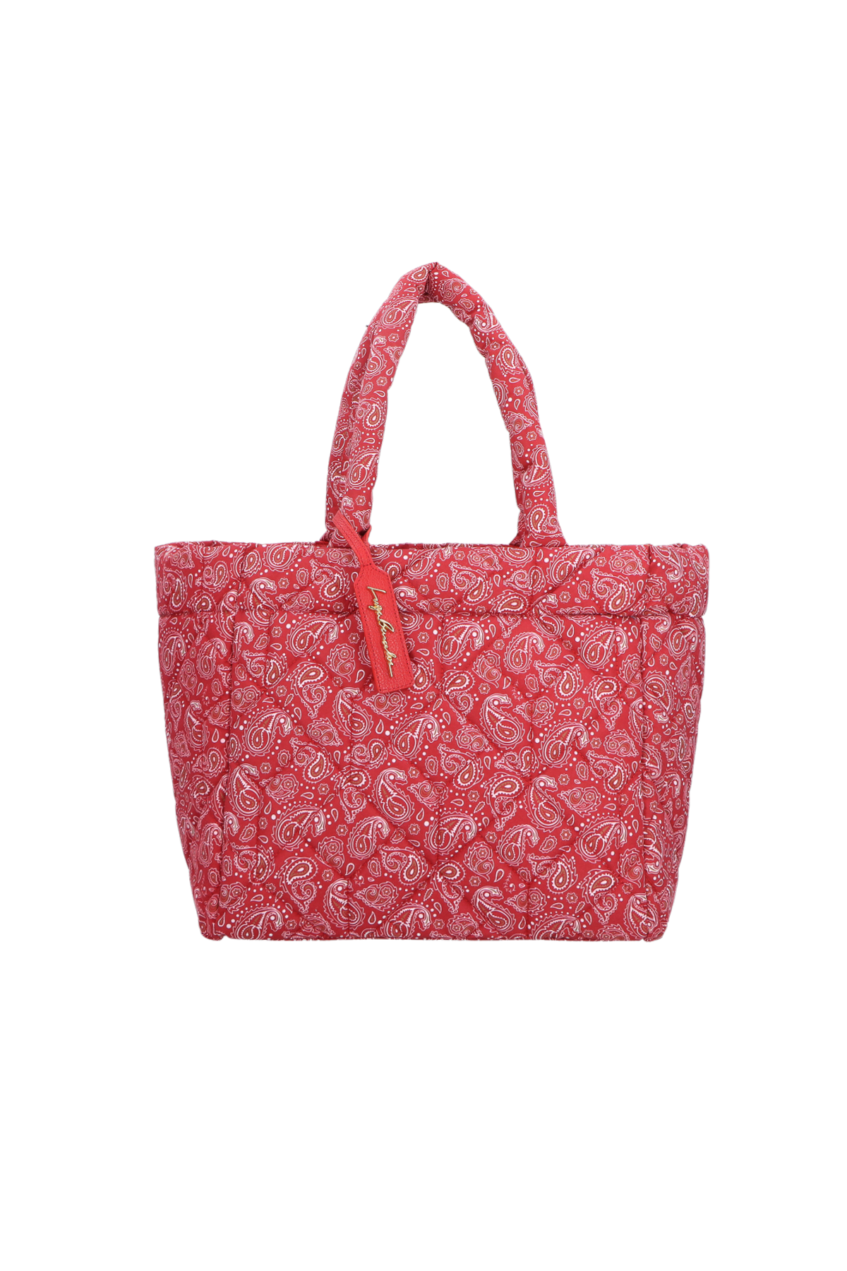 BOLSA GRANDE DE BANDANA EM MATELASSÊ VERMELHO PIMENTA