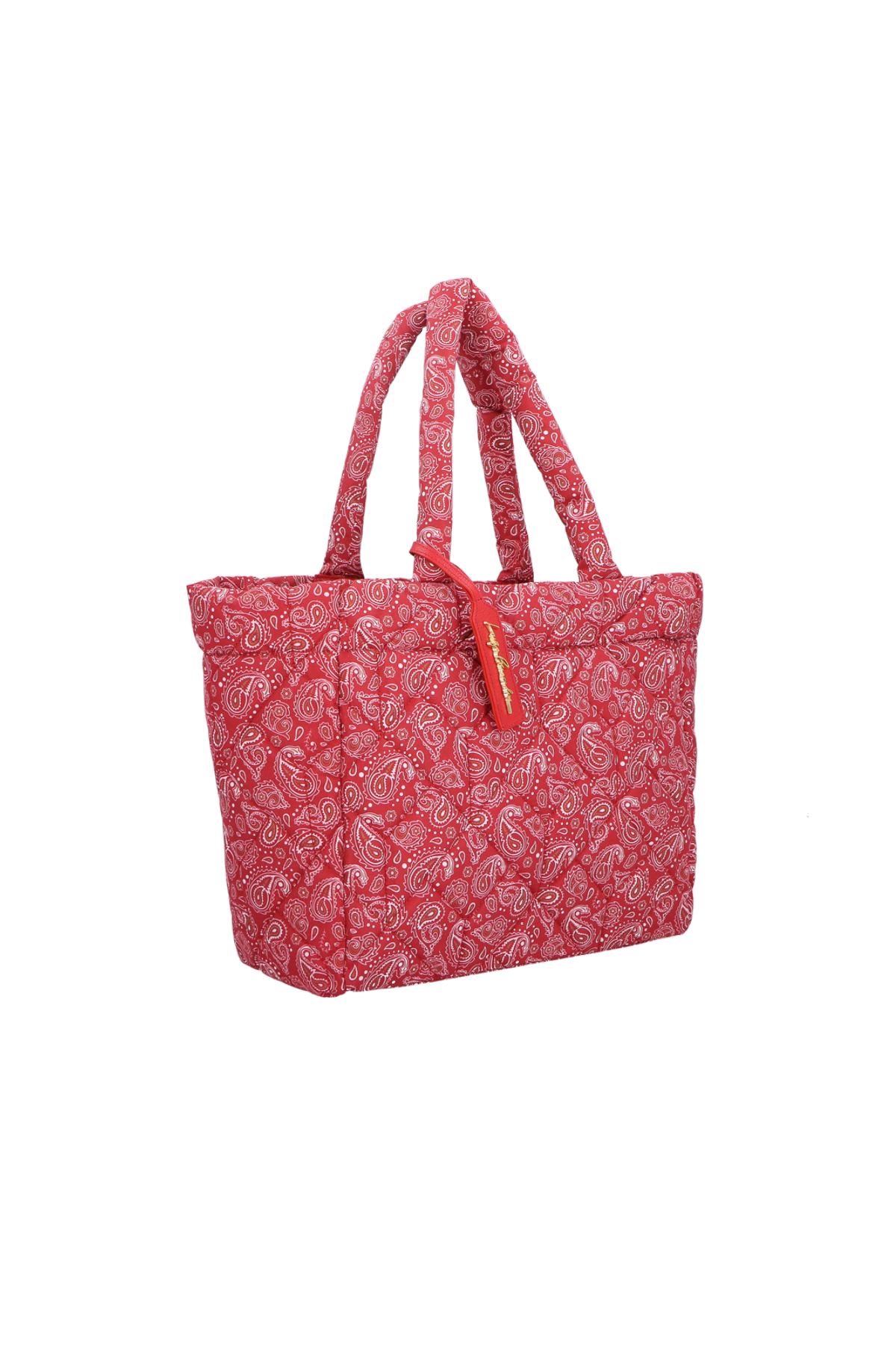 BOLSA GRANDE DE BANDANA EM MATELASSÊ VERMELHO PIMENTA