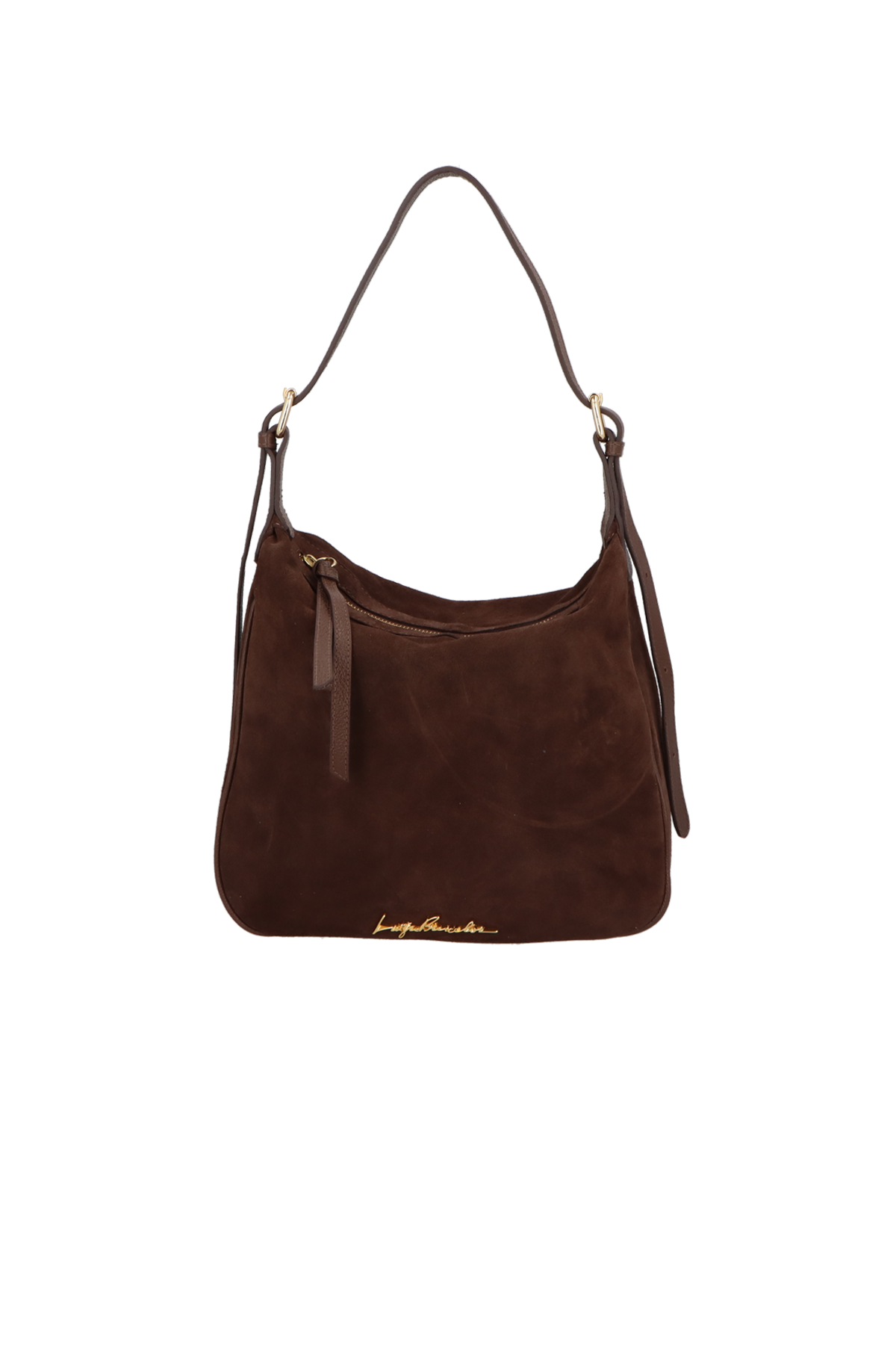 BOLSA HOBO EM CAMURÇA CAFÉ DE ALÇA REGULÁVEL MÉDIA