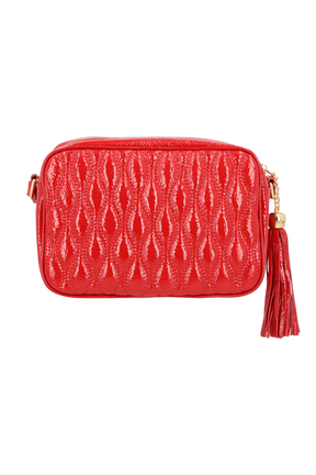 BOLSA MÉDIA CLÁSSICA VERNIZ VERMELHO SOFT